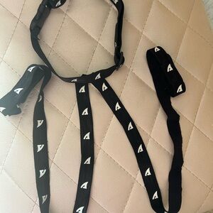 Black Adjustable Strap with White Logo